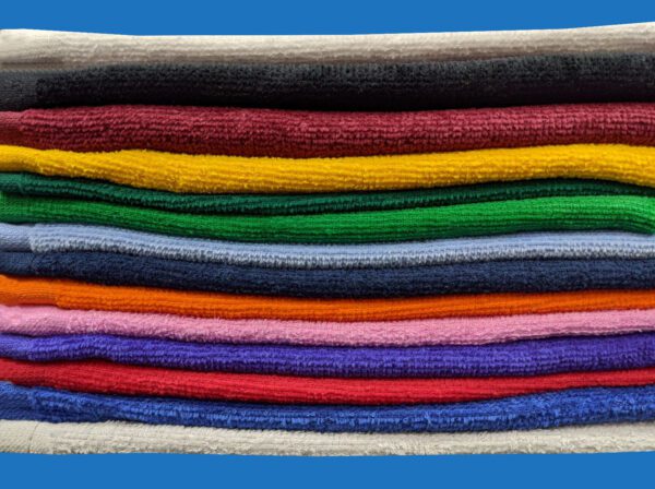 A Pile of Multi Color Napkins in a Stack