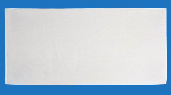 A Plain White Rectangular Shaped Towel