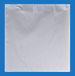 A White Folded Square Sheet on Blue Background