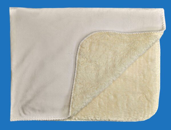 A White Mink Sherpa Plush Baby Blanket