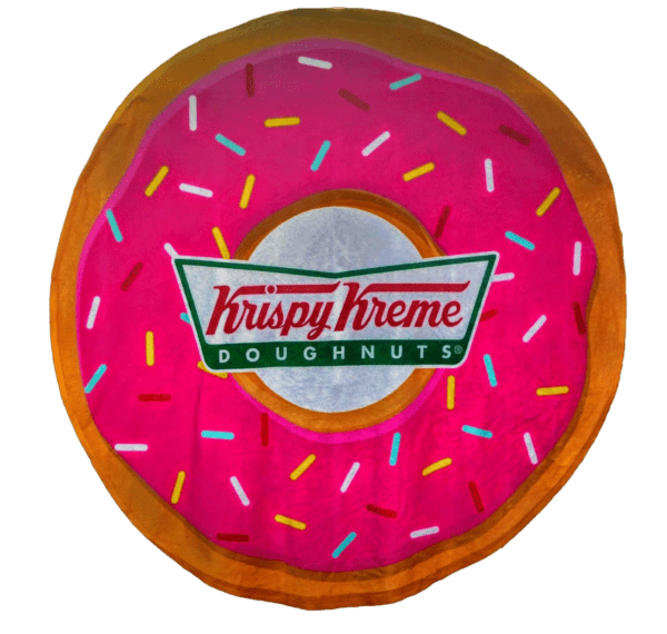 Krispy Kreme Themed Round Silk Touch Beach Towel