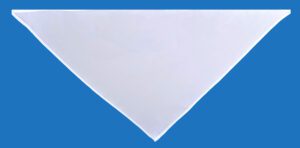Triangular Flap of a Towel on a Blue Background
