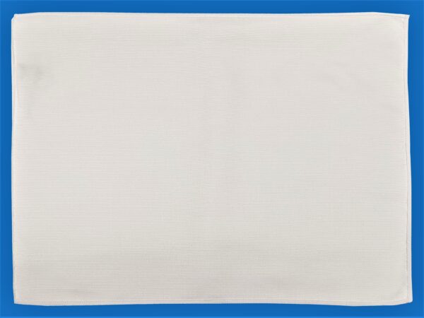 A White Sublimation Towel on a Blue Color Background