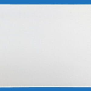 Large white rectangular mouse pad with stitched edge